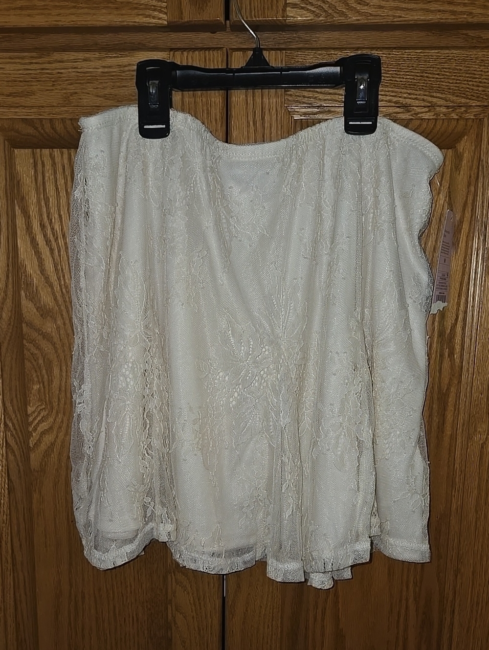 Wild Fable Cream White Lined Floral Lace Mini Skirt sz Medium M Punk Goth New - Picture 12 of 17